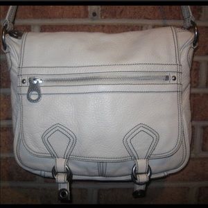 Marc Jacobs leather cross body messenger bag.